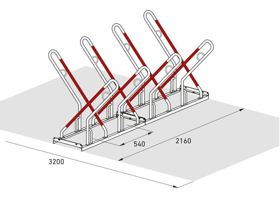 Fahrradparksystem Anlehnparker 0500 XBF