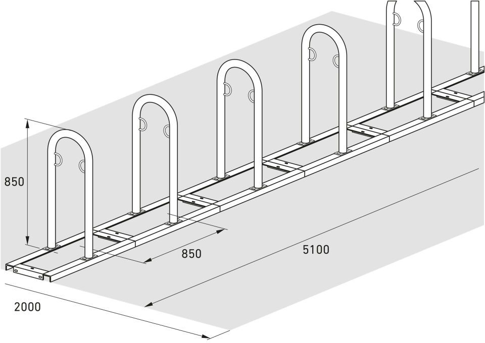 Fahrradparksystem Fahrradanlehnsystem Track