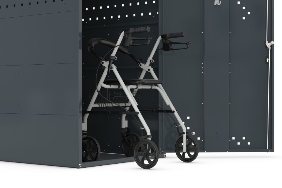 Überdachungssystem Einhausung Rollatorbox