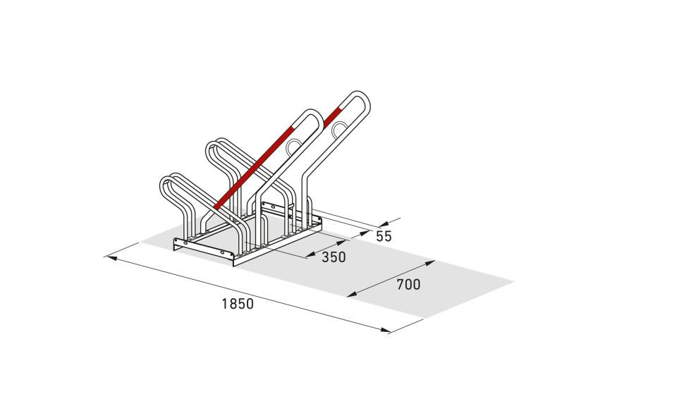 Fahrradparksystem Anlehnparker 2500/2500 XBF