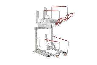Doppelstockparker BikeHub Economy 1/04 mit 4 Einstellplätzen einseitig