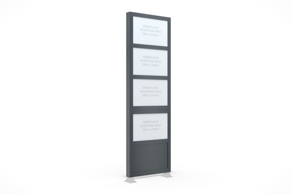 Werbepylon BigSign L mit 4 Werbeflächen