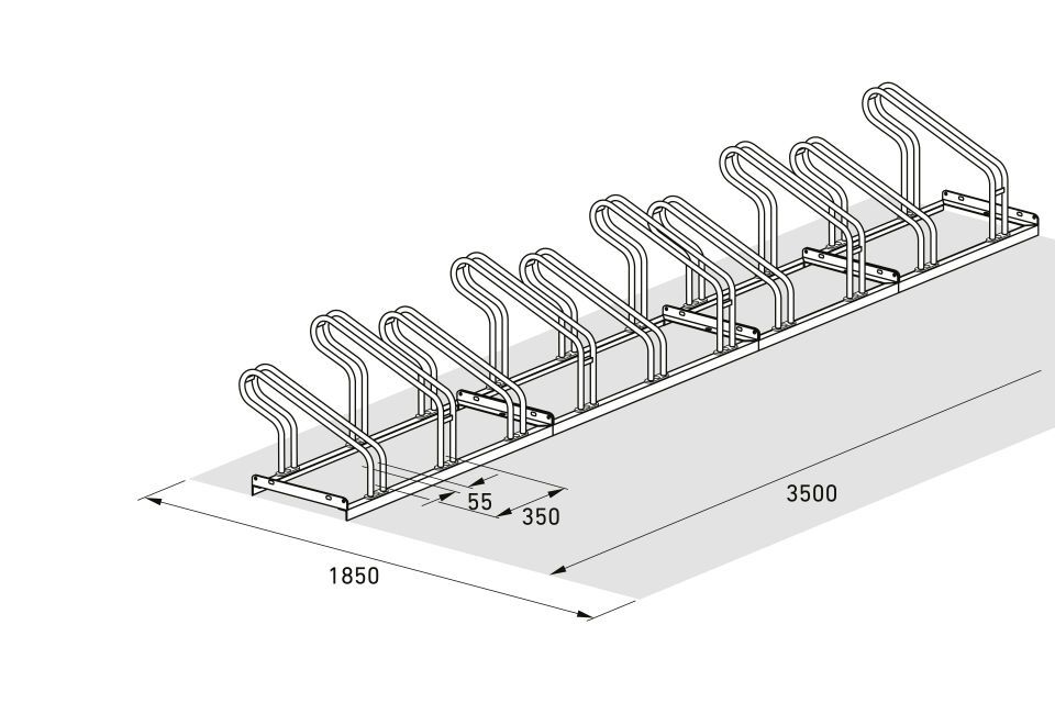 Fahrradparksystem Bügelparker 2000/2000 BF