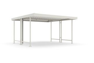 Überdachung Leipzig L44 RAL 9002 als Bausatz