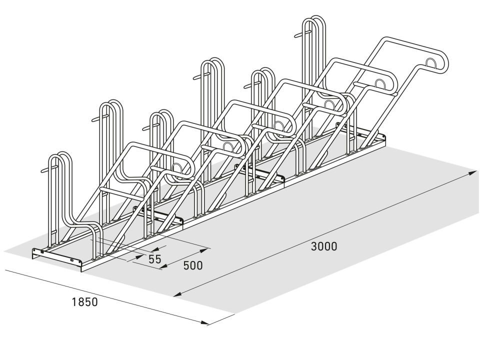 Fahrradparksystem Anlehnparker 4600/4600 XBF