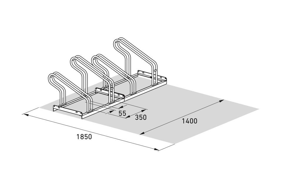 Fahrradparksystem Bügelparker 2000/2000 BF