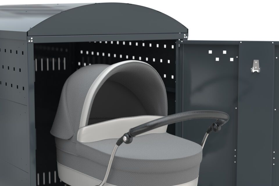 Kinderwagenbox B Anbaueinheit mit Seitenwand