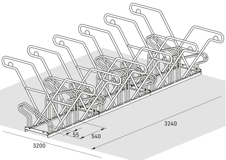 Fahrradparksystem Anlehnparker 2600/2600 XBF