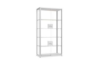 Factory 200 mit einer Tiefe von 500 mm und 4 Glasfachböden