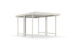 Überdachung Leipzig L42 RAL 9002 als Bausatz