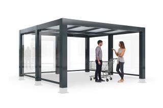 Überdachungssystem Einkaufswagenüberdachung TrolleyShelter F