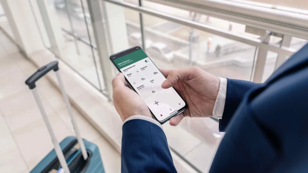 Über die RE.GUARD 2.0 APP lässt sich die Wassersteuerung fernsteuern. Aktuelle Verbrauchsdaten sowie Temperatur und Druck können direkt abgelesen werden.