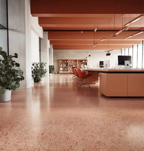 VIA Terrazzo mit Dachziegelsplitt (Visualisierung)