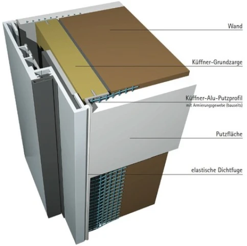 Schematische Zeichnung Aluminiumzarge FZS SLIMLINE
