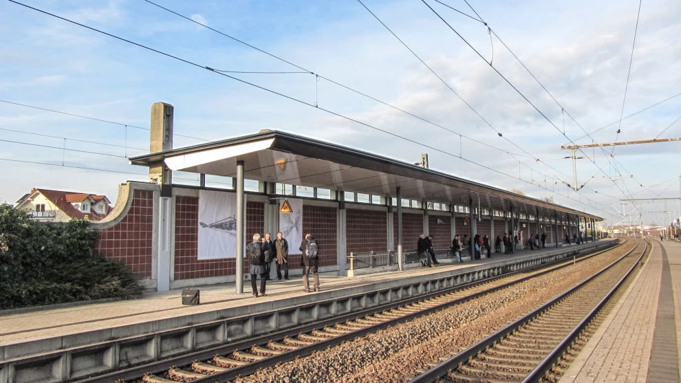 Dachuntersicht mit glänzend weiß lackierten Metallpaneelen