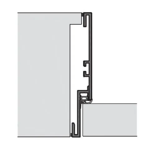 Horizontalschnitt Aluminiumzarge SLIMLINE