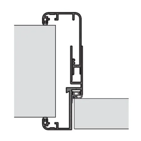 Horizontalschnitt Aluminiumzarge MODERNLINE