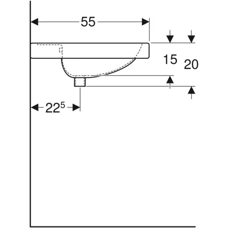 GE Preciosa Doppel-Waschtisch