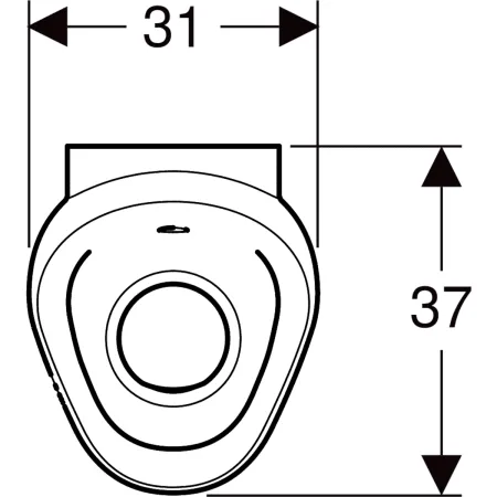 GE Preda Urinal, für UP-Strg. Zulauf hinten, weiß