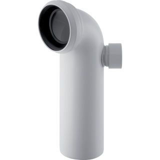 GE Anschlussbogen, 90Gr m. Zusatzanschluss rechts, d90/110, weiß