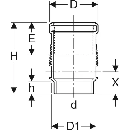 GE Silent-db20 Langmuffe