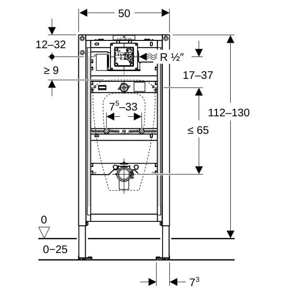 GE Duofix Element Urinal