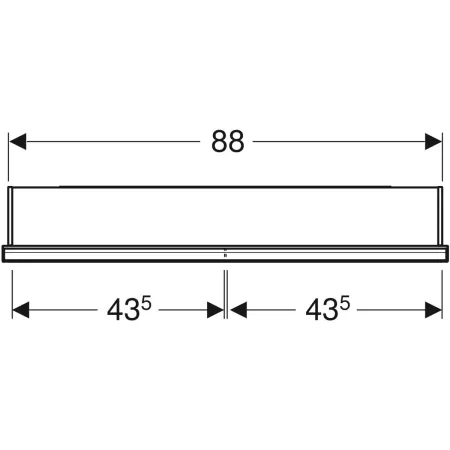 GE ONE Spiegelschrank mit ComfortLight 2 Türen, UP-Mont., 90x90x15cm, weiß