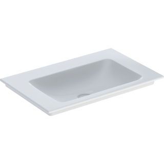 GE ONE Möbelwaschtisch 75x48 cm o.Hl., o.Ül., weiß, KeraTect