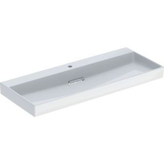 GE ONE Waschtisch 120x48cm, CleanDrain m. Hl., o. Ül., weiß, KeraTect/weiß glzd