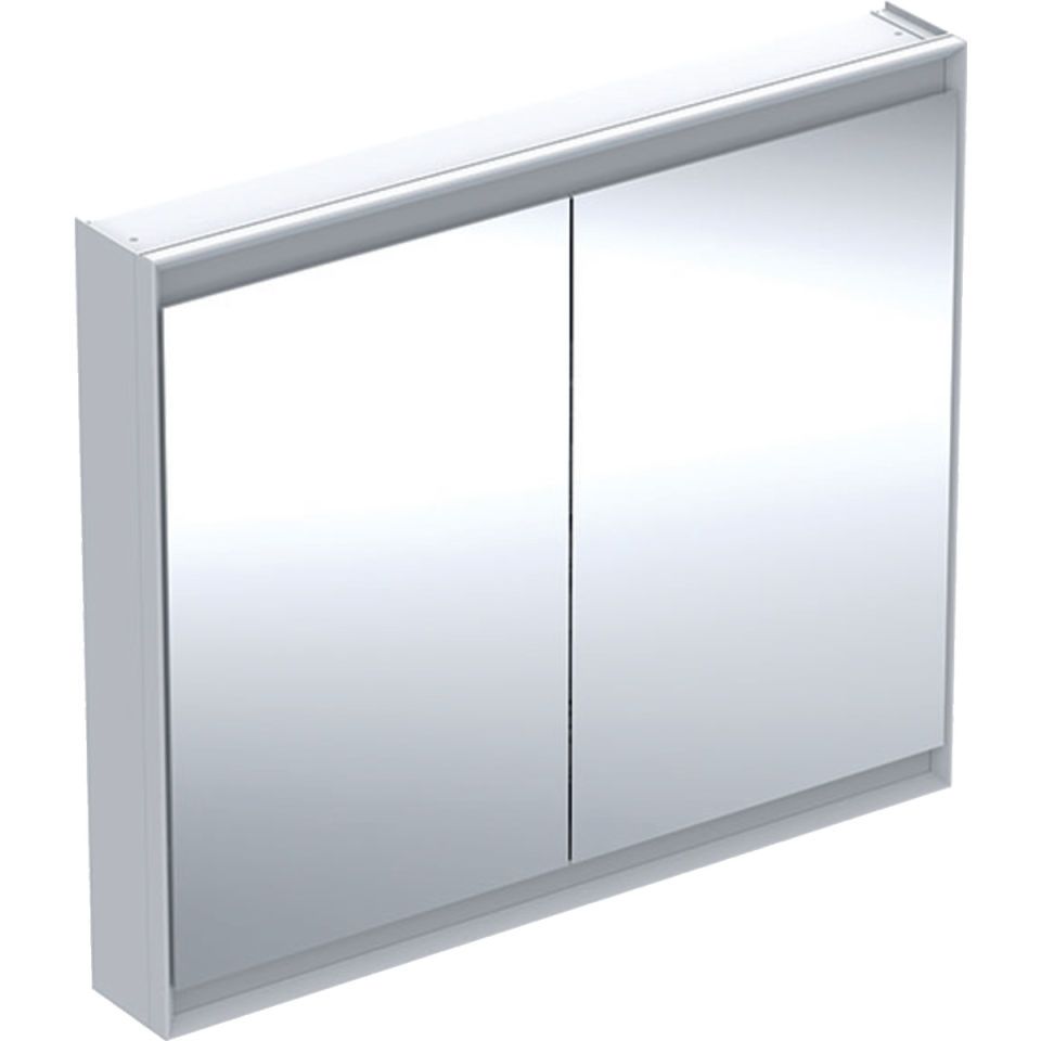 GE ONE Spiegelschrank mit ComfortLight 2 Türen, AP-Mont., 105x90x15cm, weiß