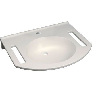 GE Publica WT, rundes Design, m. Auss. 60x55cm, m. Hl., o. Ül., weiß