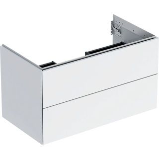 GE ONE Unterschrank für WT/-Platte 2 Schubl., 88,8x50,4x47cm, weiß hgl.