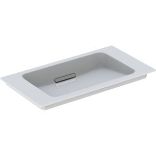 GE ONE MWT, 75x40cm, CleanDrain v.Ausld. o.Hl., Ül.verd. weiß Tect /chrom gebü.