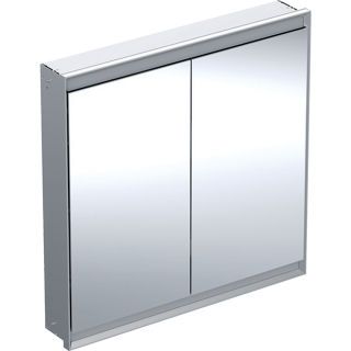 GE ONE Spiegelschrank mit ComfortLight 2 Türen, UP-Mont., 90x90x15cm, alu.