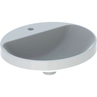 GE VariForm Einbauwaschtisch, oval mit HLB, 50x45cm, o. Ül., weiß gl