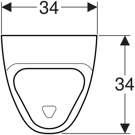 GE Alivio Urinal, Zulauf von hinten Abgang nach hinten oder unten, weiß