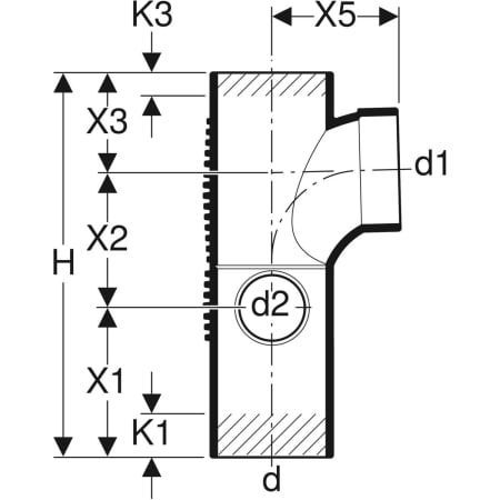 GE Silent-db20 Kombibogeneckabzweig