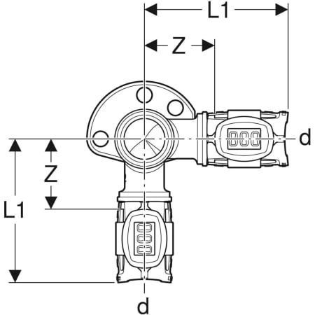 GE FlowFit Eckanschlusswinkel