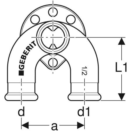 GE Mapress Kupfer Doppelanschlusswinkel