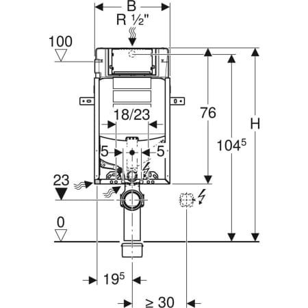 GE Kombifix Element für Wand-WC