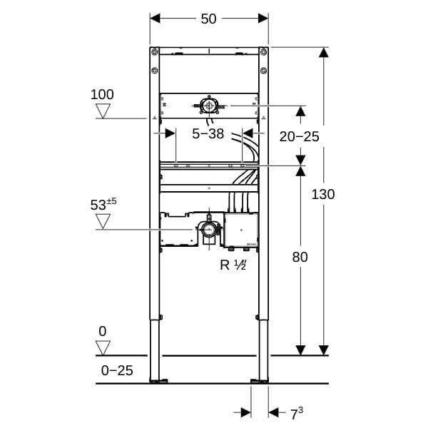 GE Duofix Element für Waschtisch