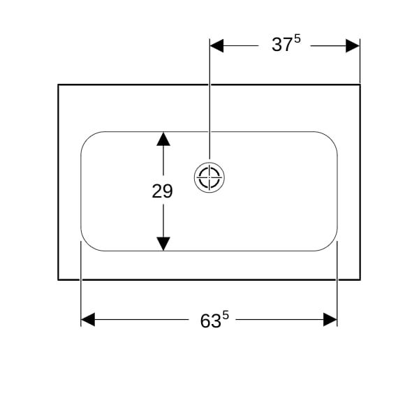 GE iCon Möbelwaschtisch 75x48cm ohne Hahnloch, ohne Überlauf, weiß GE iCon Möbelwaschtisch 75x48cm ohne Hahnloch, ohne Überlauf, weiß