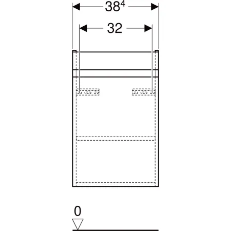 GE Renova Plan US für HWB, 1 Tür 38,4x60,5x30,8cmcm, Nussbaum hickory