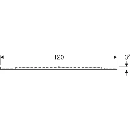 GE Option Lichtspiegel Beleuchtung beidseitig, 120x65x3,5cm