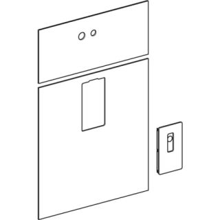 GE Frontverkleidung für Geberit Monolith für WT, B: 73cm 8li Glas sand