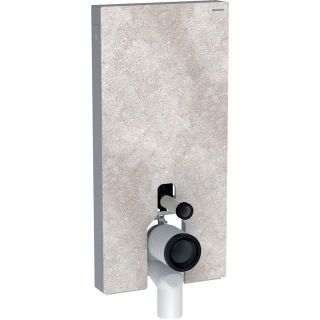 GE Monolith Sanitärmodul für Stand-WC 101cm, Steinzeug Betonoptik, Aluminium