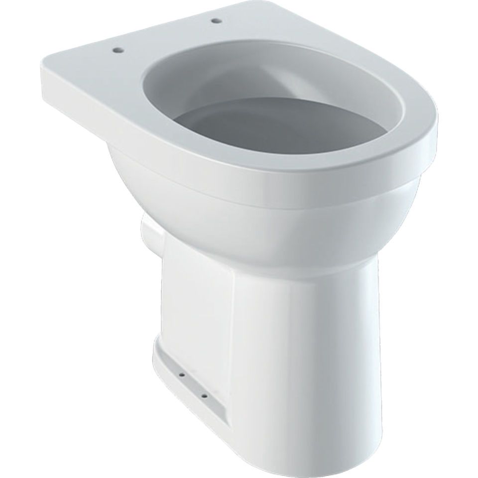 GE Renova Comfort Stand-WC Flachspüler erhöht/barrierefrei, Abgang horiz., weiß