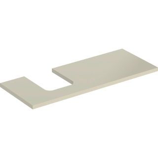 GE ONE WT-Pl. Aus li für AWT Schalenform 120x3x47cm, sandgrau hgl.