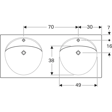 GE Preciosa Doppel-Waschtisch