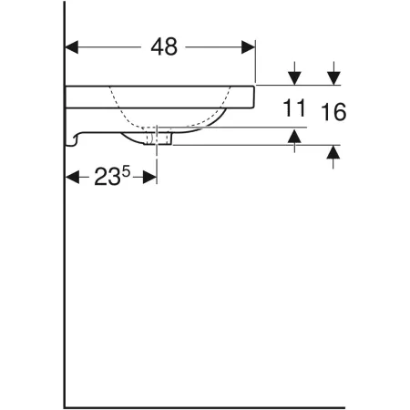 GE iCon Light Aufsatzwaschtisch